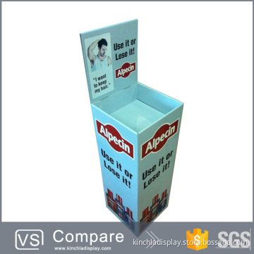 Folding Printed Paper Dump Bin Display For Cosmetic Products